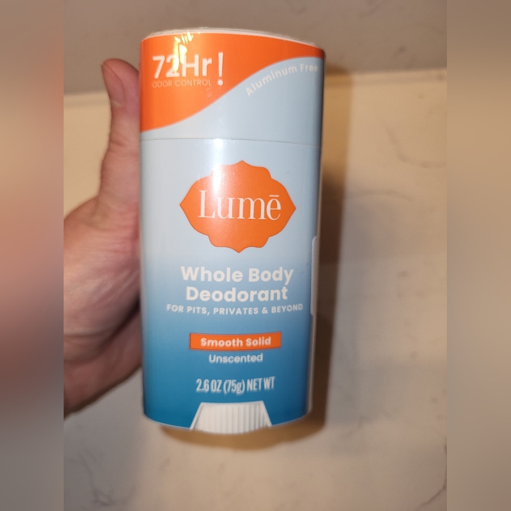 Lume Whole Body Deodorant - Smooth Solid Unscented NWT Pack Of 3